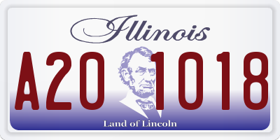 IL license plate A201018