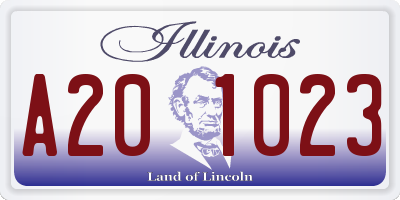 IL license plate A201023