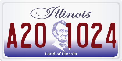 IL license plate A201024