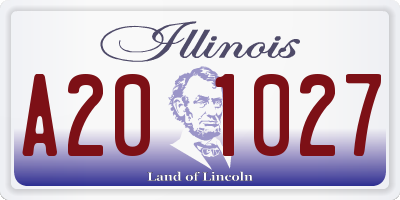 IL license plate A201027