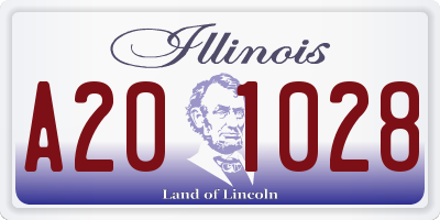 IL license plate A201028
