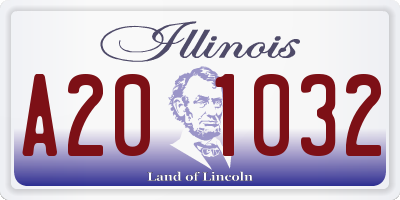 IL license plate A201032