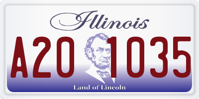 IL license plate A201035