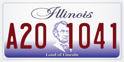 IL license plate A201041