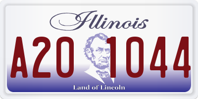 IL license plate A201044