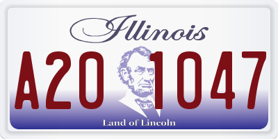 IL license plate A201047