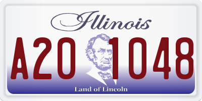 IL license plate A201048