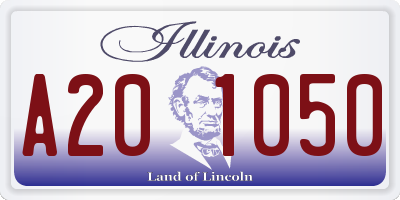 IL license plate A201050