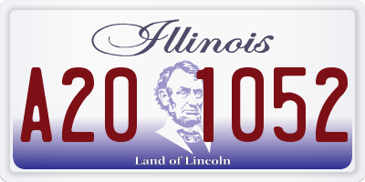 IL license plate A201052