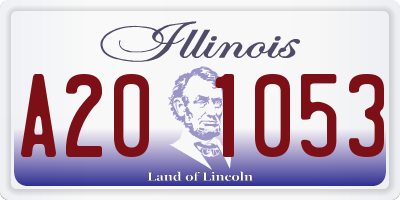 IL license plate A201053