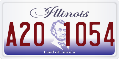 IL license plate A201054