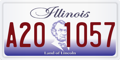 IL license plate A201057