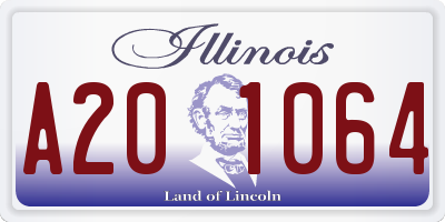 IL license plate A201064