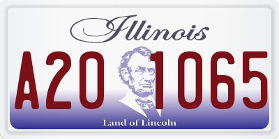 IL license plate A201065