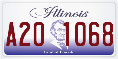 IL license plate A201068