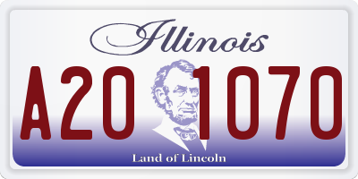 IL license plate A201070