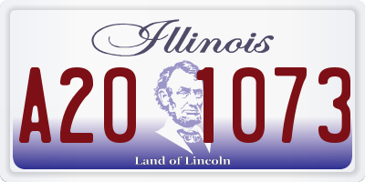IL license plate A201073