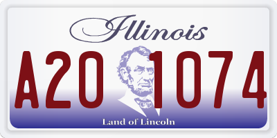 IL license plate A201074
