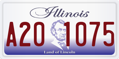 IL license plate A201075
