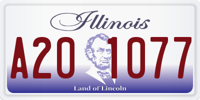 IL license plate A201077