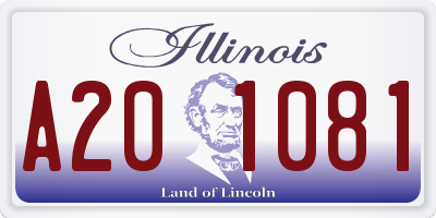 IL license plate A201081