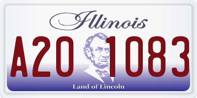 IL license plate A201083