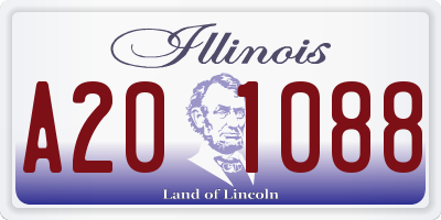 IL license plate A201088
