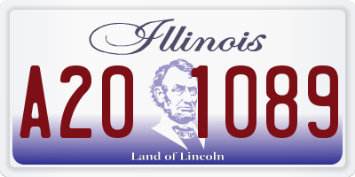IL license plate A201089