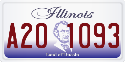 IL license plate A201093