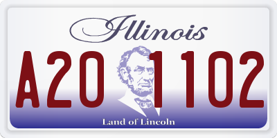 IL license plate A201102