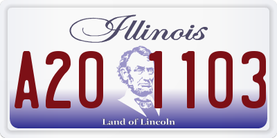 IL license plate A201103