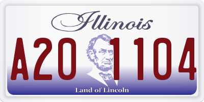 IL license plate A201104