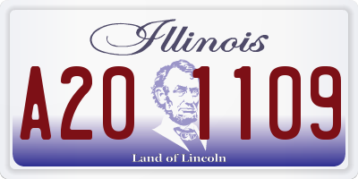 IL license plate A201109