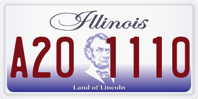 IL license plate A201110