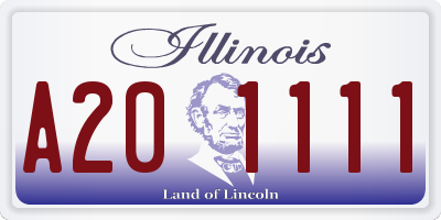 IL license plate A201111