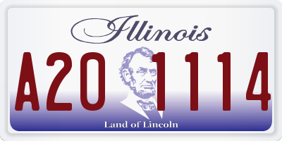 IL license plate A201114
