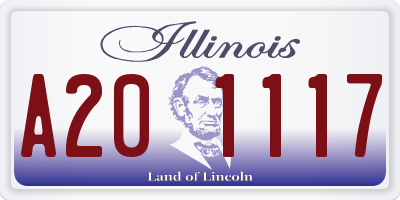 IL license plate A201117