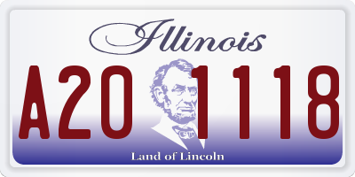 IL license plate A201118