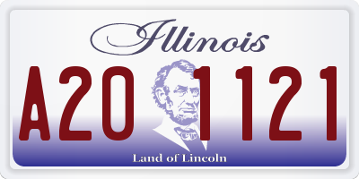 IL license plate A201121