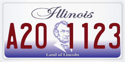 IL license plate A201123