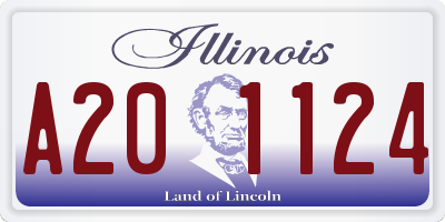IL license plate A201124
