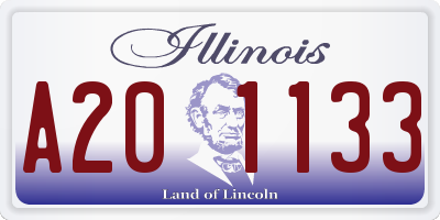 IL license plate A201133