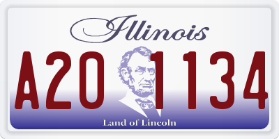 IL license plate A201134