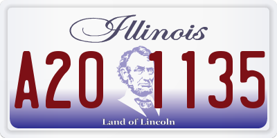 IL license plate A201135