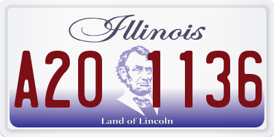 IL license plate A201136