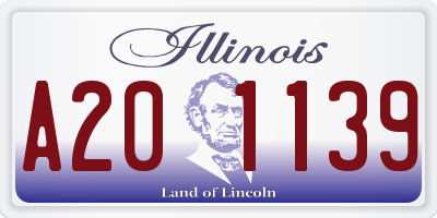 IL license plate A201139