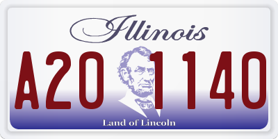 IL license plate A201140