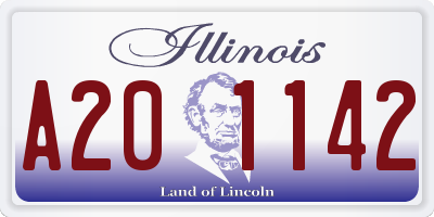 IL license plate A201142