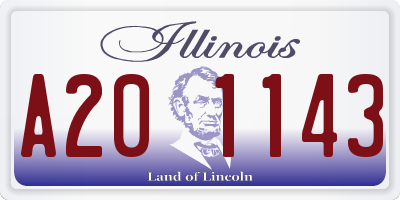 IL license plate A201143