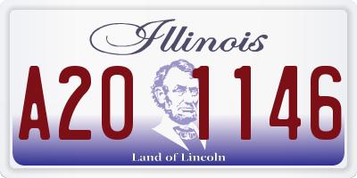 IL license plate A201146